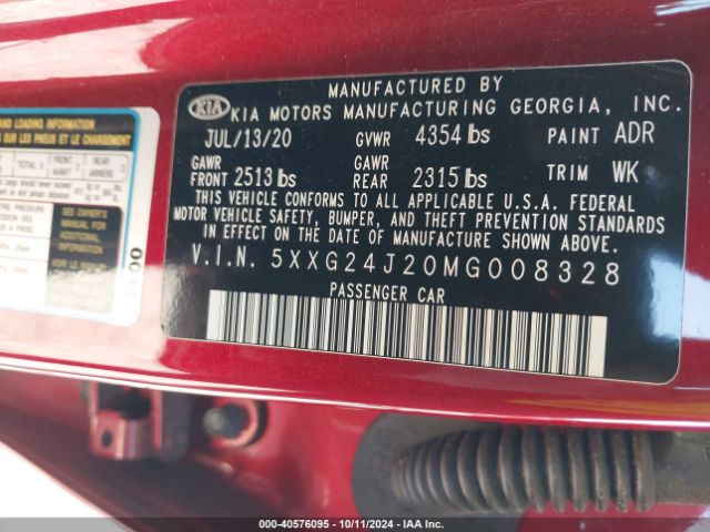 5XXG24J20MG008328 KIA K5 LX