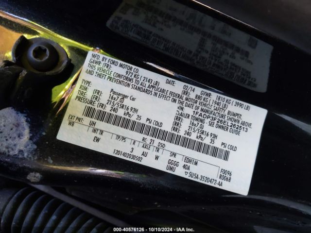 1FADP3F26EL262513 Ford FOCUS SE