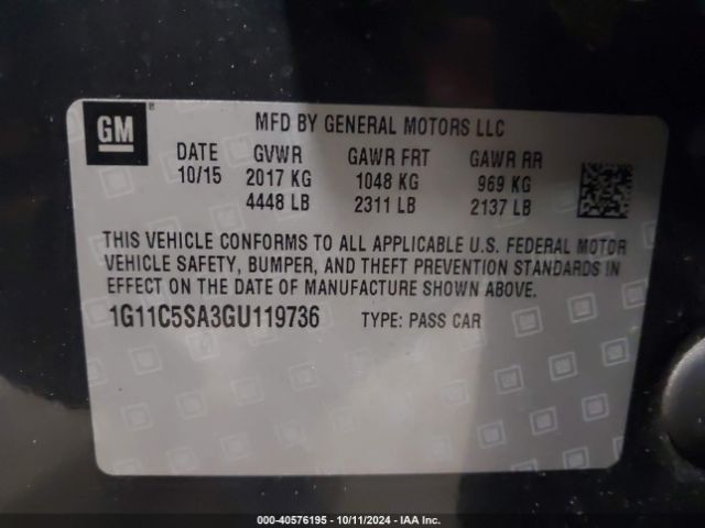 1G11C5SA3GU119736 Chevrolet Malibu Limited Lt
