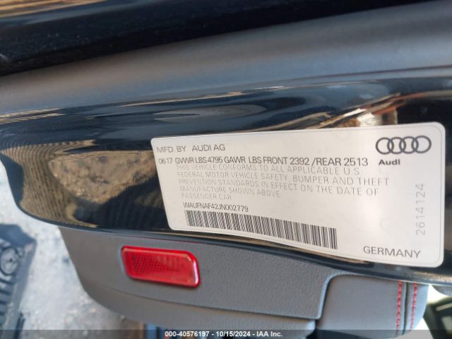 WAUFNAF42JN002779 Audi A4 2.0t Premium