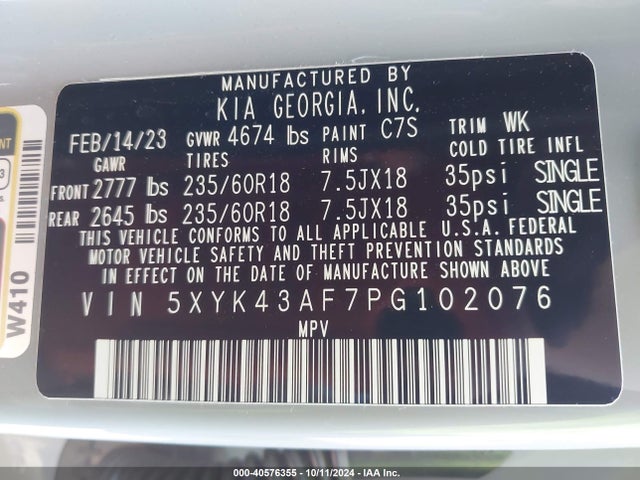 KIA Sportage Sx 2023 5XYK43AF7PG102076 Image 9