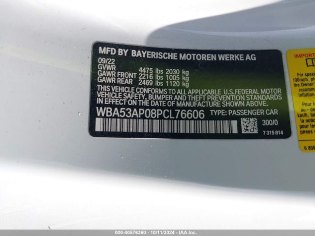 WBA53AP08PCL76606 BMW 430I