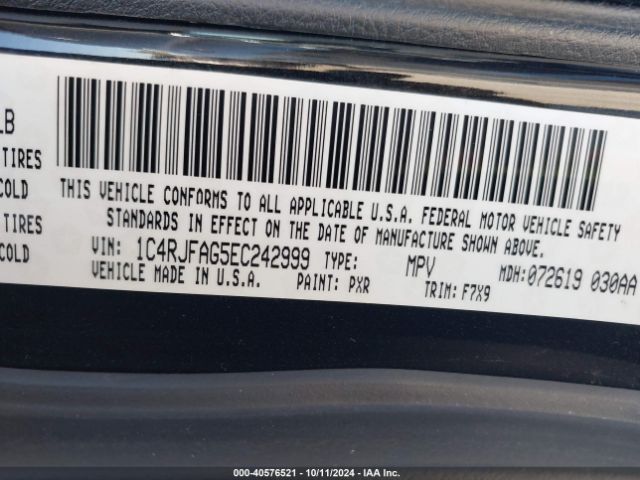 1C4RJFAG5EC242999 Jeep Grand Cherokee Laredo
