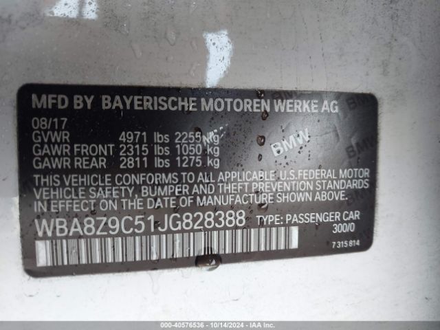2018 BMW 330I GRAN TURISMO WBA8Z9C51JG828388 Photo 8