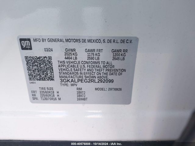 3GKALPEG2RL292099 GMC Terrain Fwd Slt