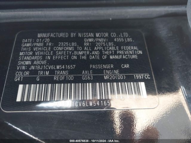 JN1BJ1CV6LW541657 Nissan Rogue Sport Sv Fwd Xtronic Cvt