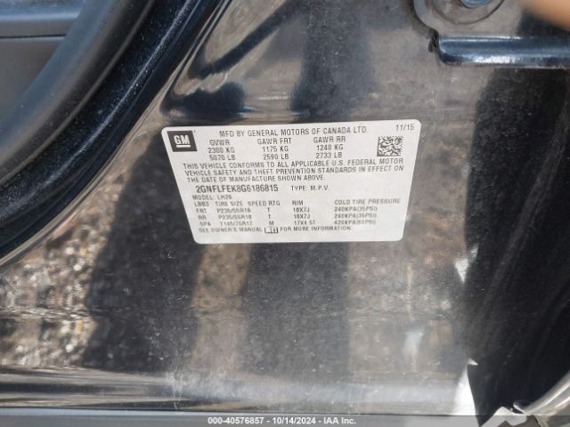 2GNFLFEK8G6186815 Chevrolet EQUINOX LT