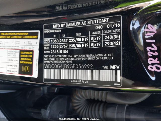 WDC0G4JB9GF056992 Mercedes-Benz GLC 300