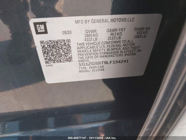 1G1ZG5ST9LF154241 Chevrolet Malibu Fwd Rs