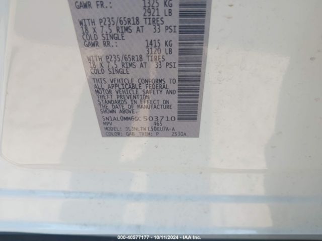 5N1AL0MM6GC503710 Infiniti QX60