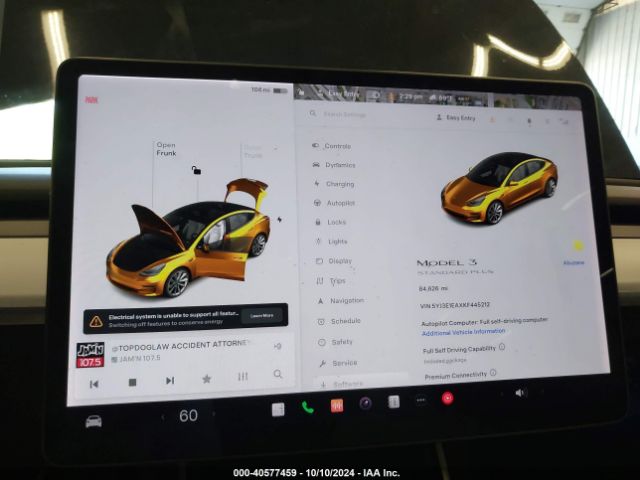5YJ3E1EAXKF445212 Tesla Model 3 Long Range/mid Range/standard Range/standard Range Plus