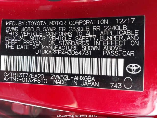 Toyota Prius Prime Premium 2017 JTDKARFP4H3064731 Image 9