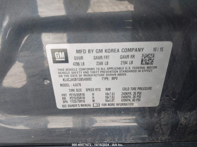 Buick Encore 2016 KL4CJASB1GB540092 Image 9