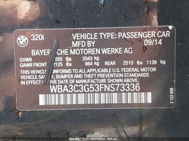 WBA3C3G53FNS73336 BMW 320i Xdrive