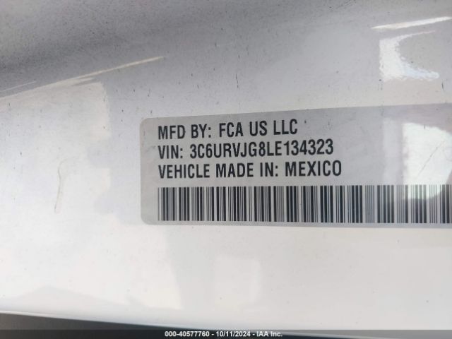 3C6URVJG8LE134323 RAM Promaster 3500 Cargo Van High Roof 159 Wb Ext