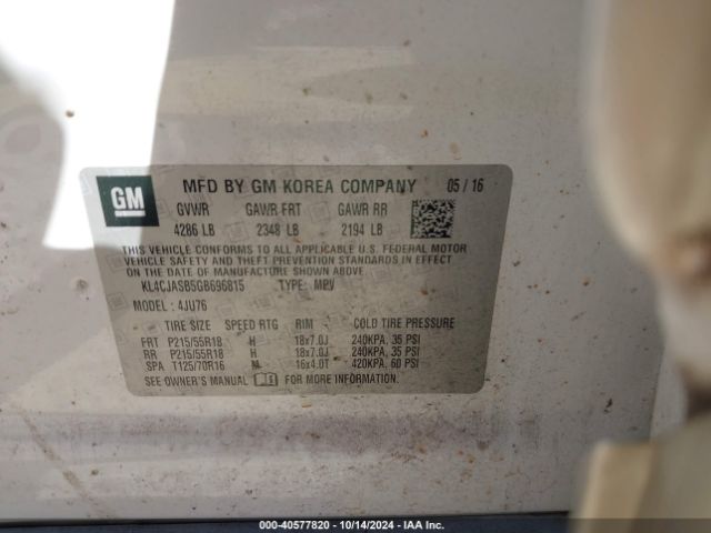 KL4CJASB5GB696815 Buick Encore