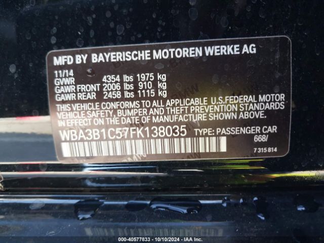 WBA3B1C57FK138035 BMW 320i