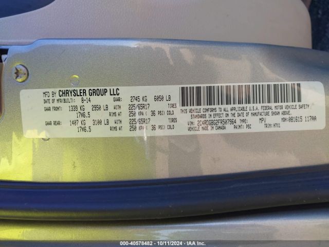 2C4RDGBG2FR507964 Dodge Grand Caravan American Value Pkg