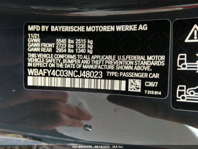 WBAFY4C03NCJ48023 BMW M850i Xdrive