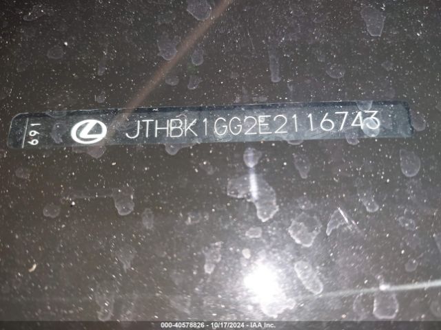JTHBK1GG2E2116743 Lexus ES 350
