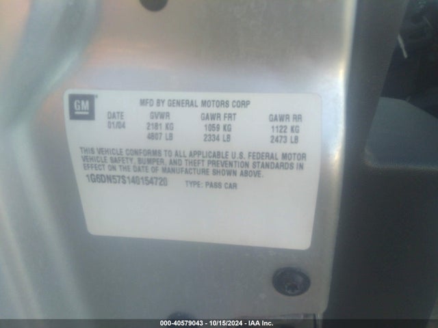 2004 CADILLAC CTS-V 1G6DN57S140154720 Photo 8