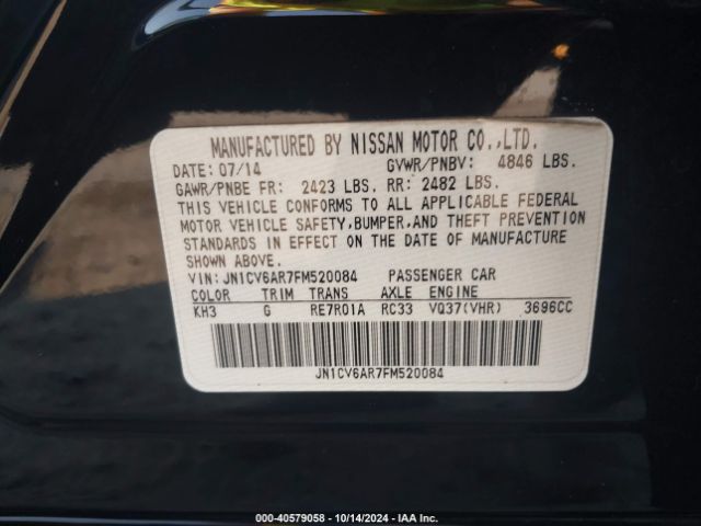 JN1CV6AR7FM520084 Infiniti Q40