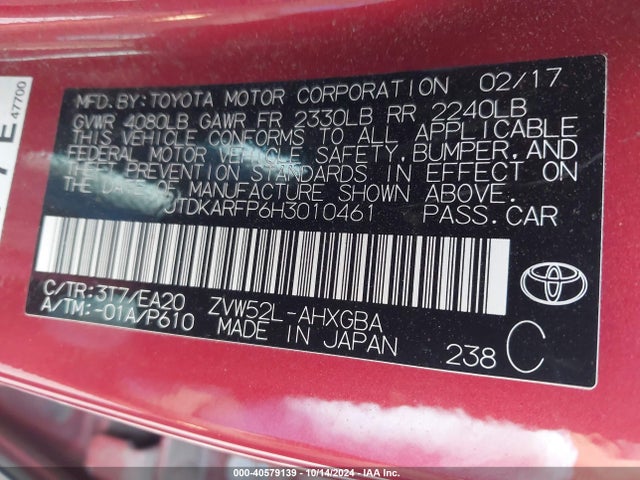 JTDKARFP6H3010461 Toyota Prius Prime Advanced
