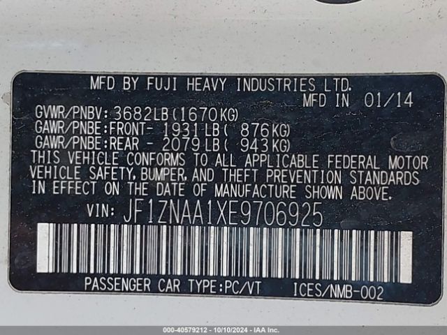 JF1ZNAA1XE9706925 Scion Fr-s Monogram