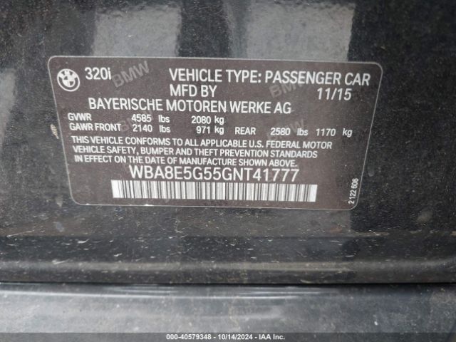 WBA8E5G55GNT41777 BMW 320i Xdrive