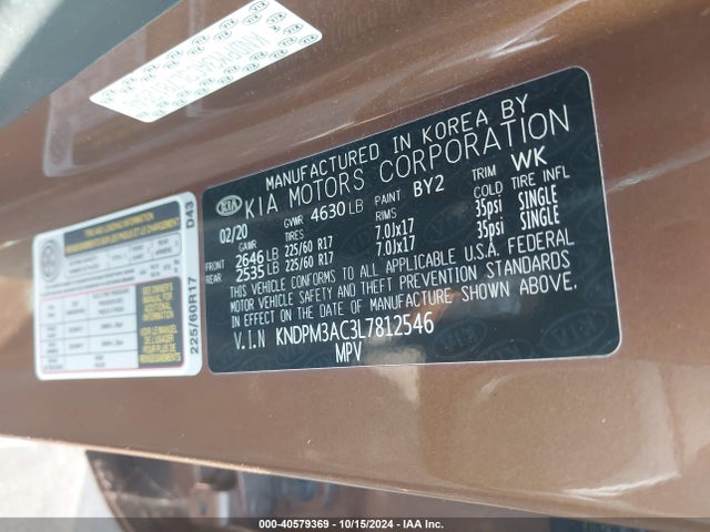 KIA Sportage Lx 2020 KNDPM3AC3L7812546 Image 9