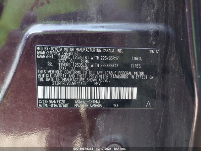 2T3RFREV0JW711452 Toyota Rav4 Adventure/xle