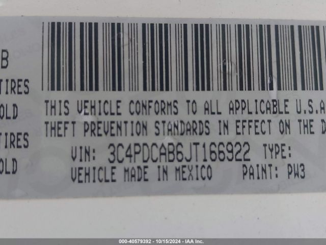 3C4PDCAB6JT166922 Dodge JOURNEY SE