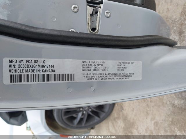 2C3CDXJG1MH617144 Dodge Charger Sxt Awd