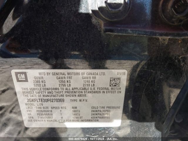 2GKFLTE30F6270369 GMC Terrain Slt-2