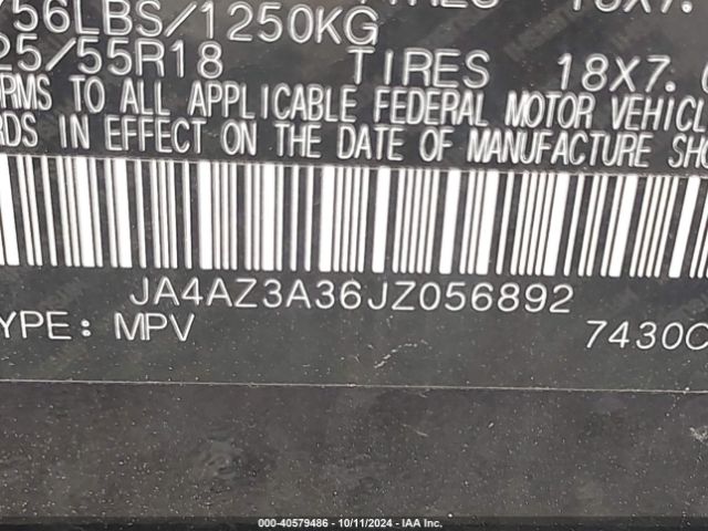 JA4AZ3A36JZ056892 Mitsubishi Outlander Es