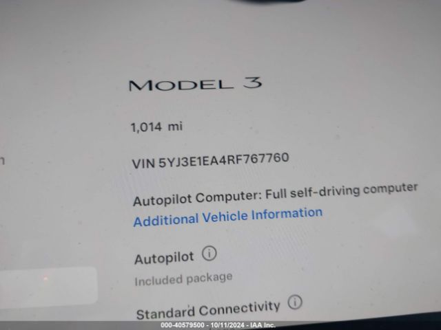 5YJ3E1EA4RF767760 Tesla Model 3 Rear-wheel Drive