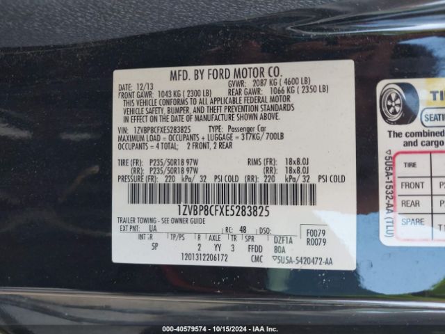 1ZVBP8CFXE5283825 Ford Mustang Gt Premium