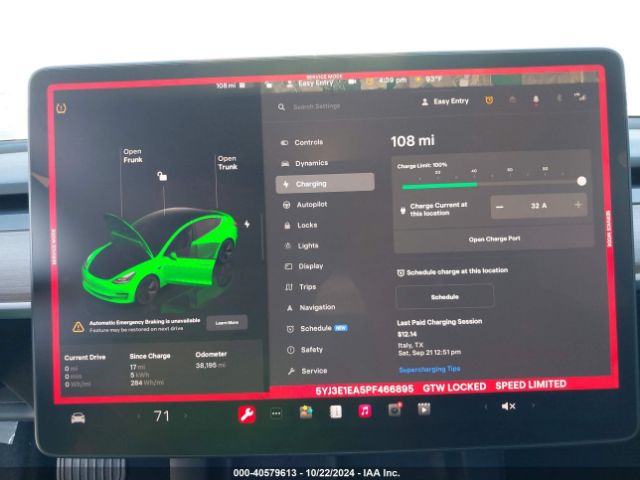 5YJ3E1EA5PF466895 Tesla Model 3 Rear-wheel Drive