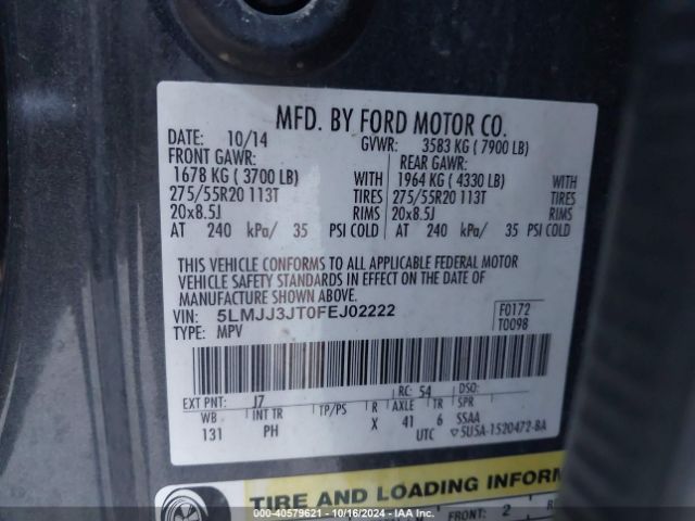 5LMJJ3JT0FEJ02222 Lincoln NAVIGATOR L