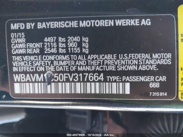 WBAVM1C50FV317664 BMW X1 Sdrive28i