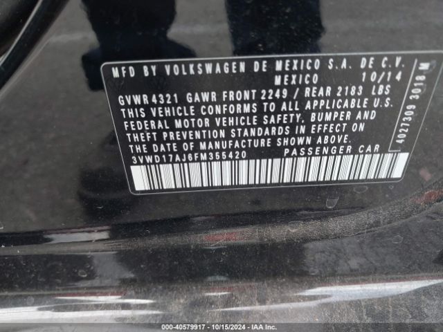 3VWD17AJ6FM355420 Volkswagen Jetta 1.8t Se