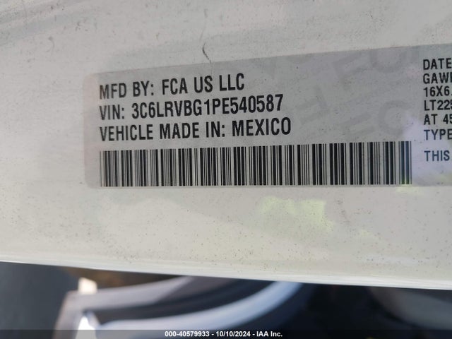 RAM Promaster 1500 136 Wb 2023 3C6LRVBG1PE540587 Image 9