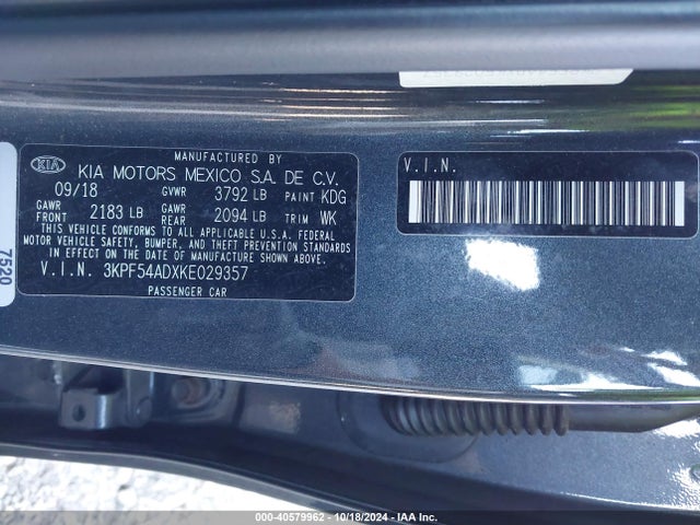 KIA FORTE EX 2019 3KPF54ADXKE029357 Image 9