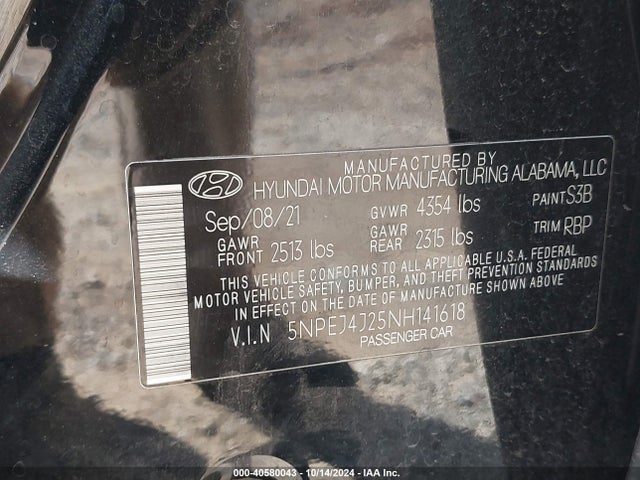 Hyundai Sonata Sel Plus 2022 5NPEJ4J25NH141618 Image 9