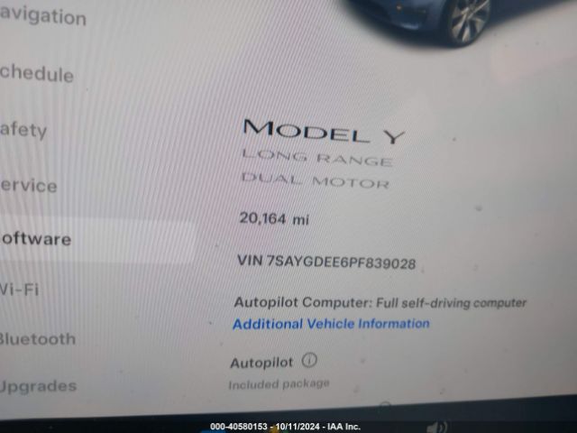 7SAYGDEE6PF839028 Tesla Model Y Awd/long Range Dual Motor All-wheel Drive