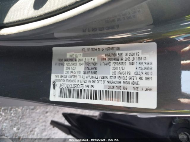 JM3TCADY3J0220476 Mazda Cx-9 Grand Touring
