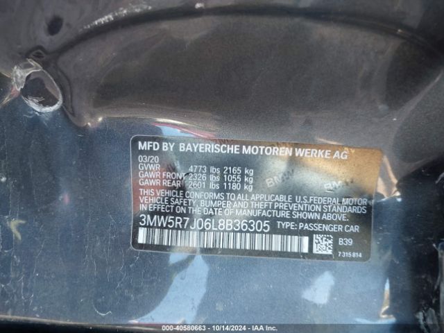 3MW5R7J06L8B36305 BMW 330i Xdrive