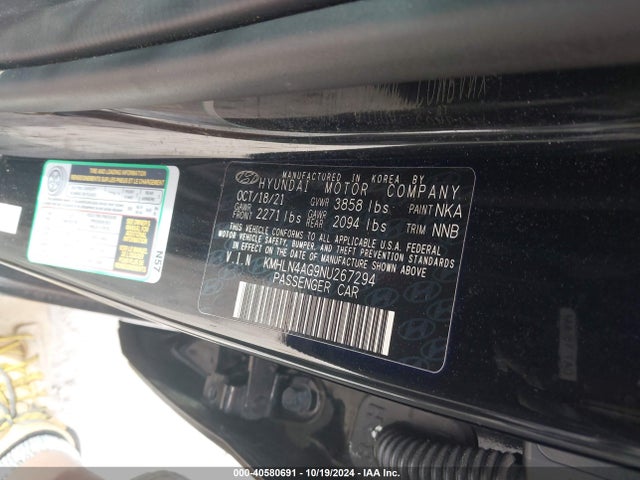 Hyundai ELANTRA SEL 2022 KMHLN4AG9NU267294 Image 9
