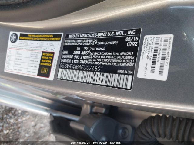 55SWF4JB4FU076801 Mercedes-Benz C 300 Luxury/sport