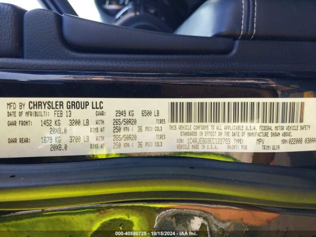 1C4RJEBG9EC122793 Jeep Grand Cherokee Limited